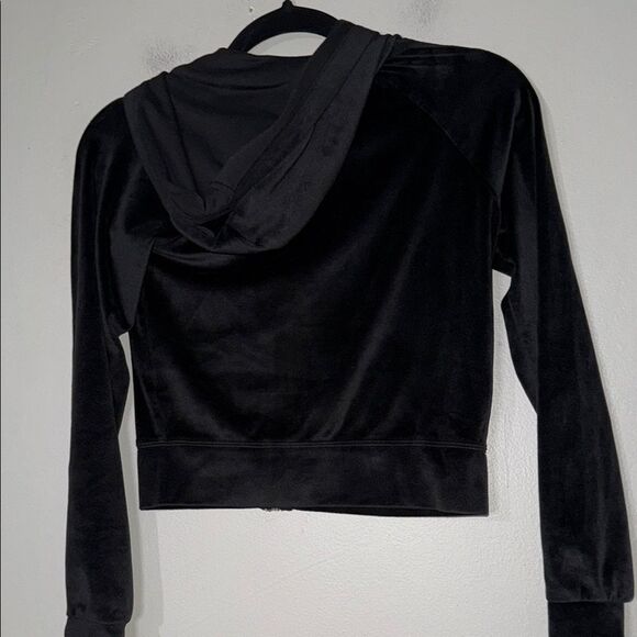 Crave Fame Black Velvet Bomber Jacket - Picture 9 of 10